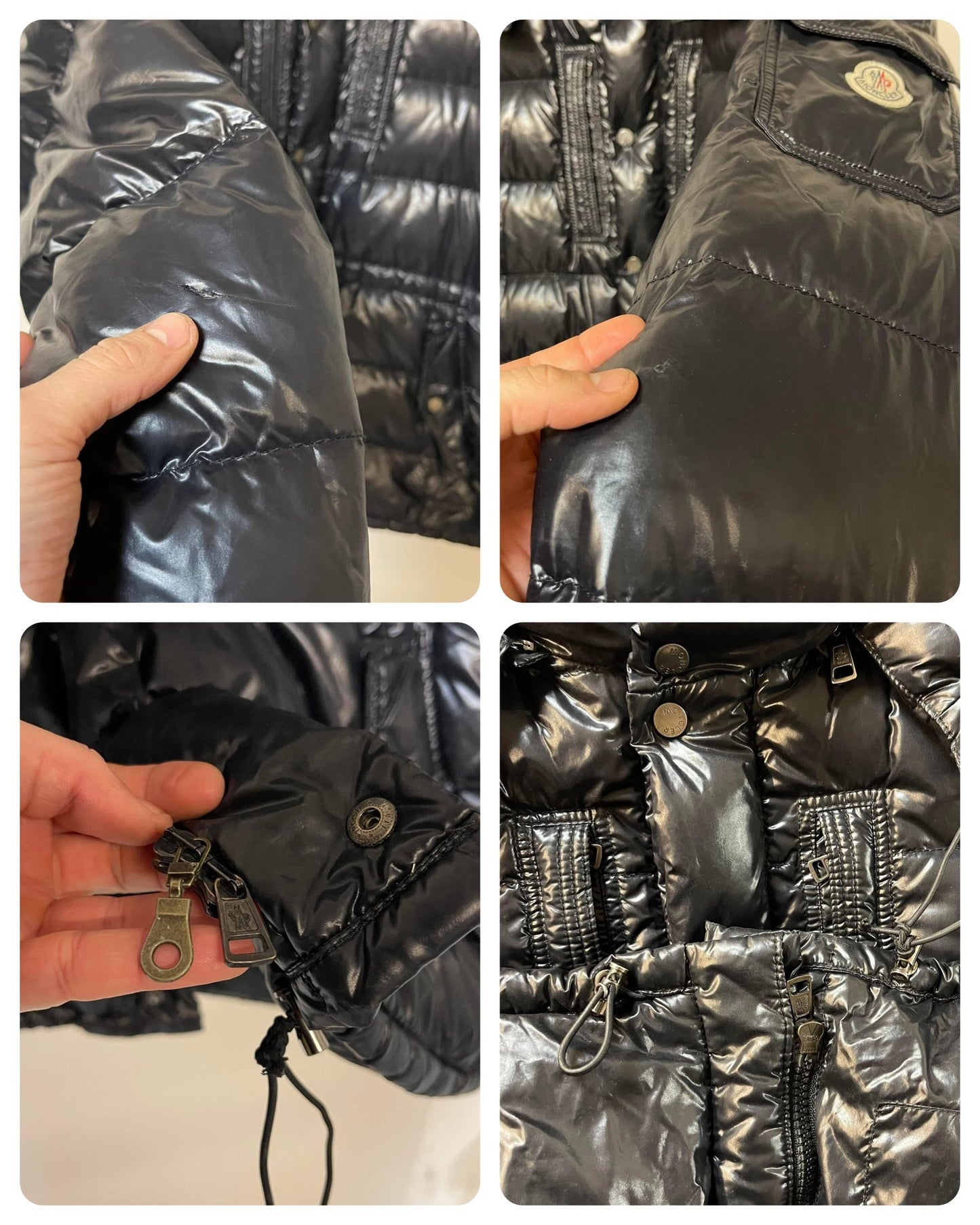 Moncler Mens Rod Fur Down Jacket - Size 6