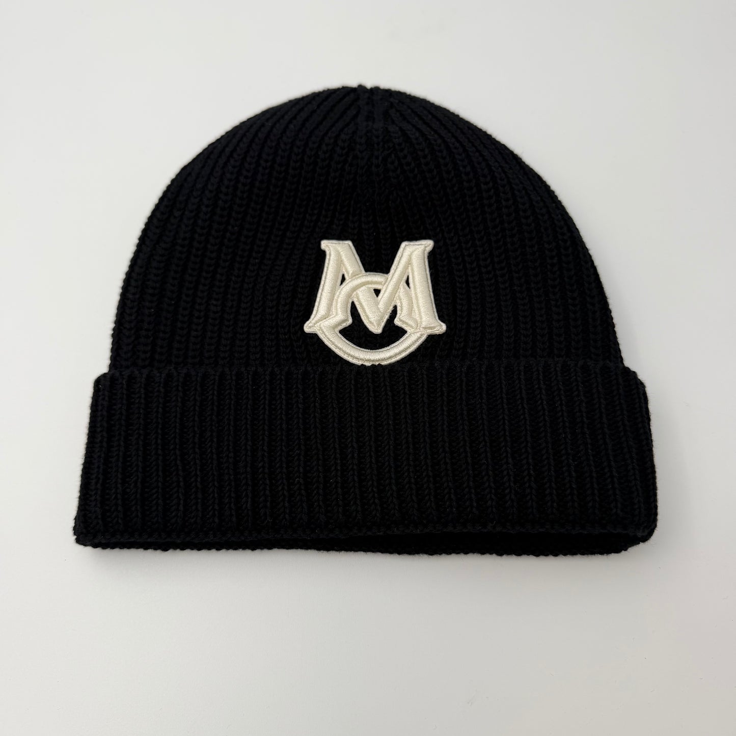 Moncler Logo Patch Beanie Black