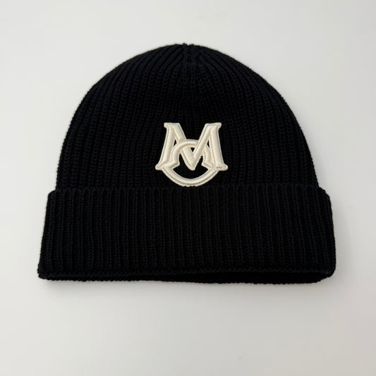 Moncler Logo Patch Beanie Black