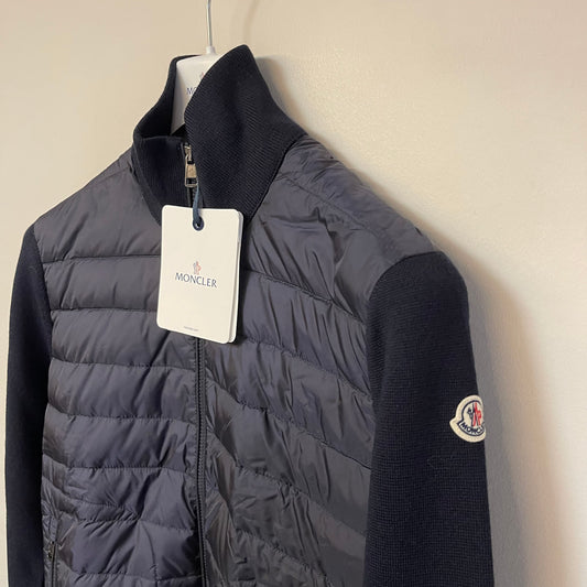 Moncler Padded Cardigan Navy