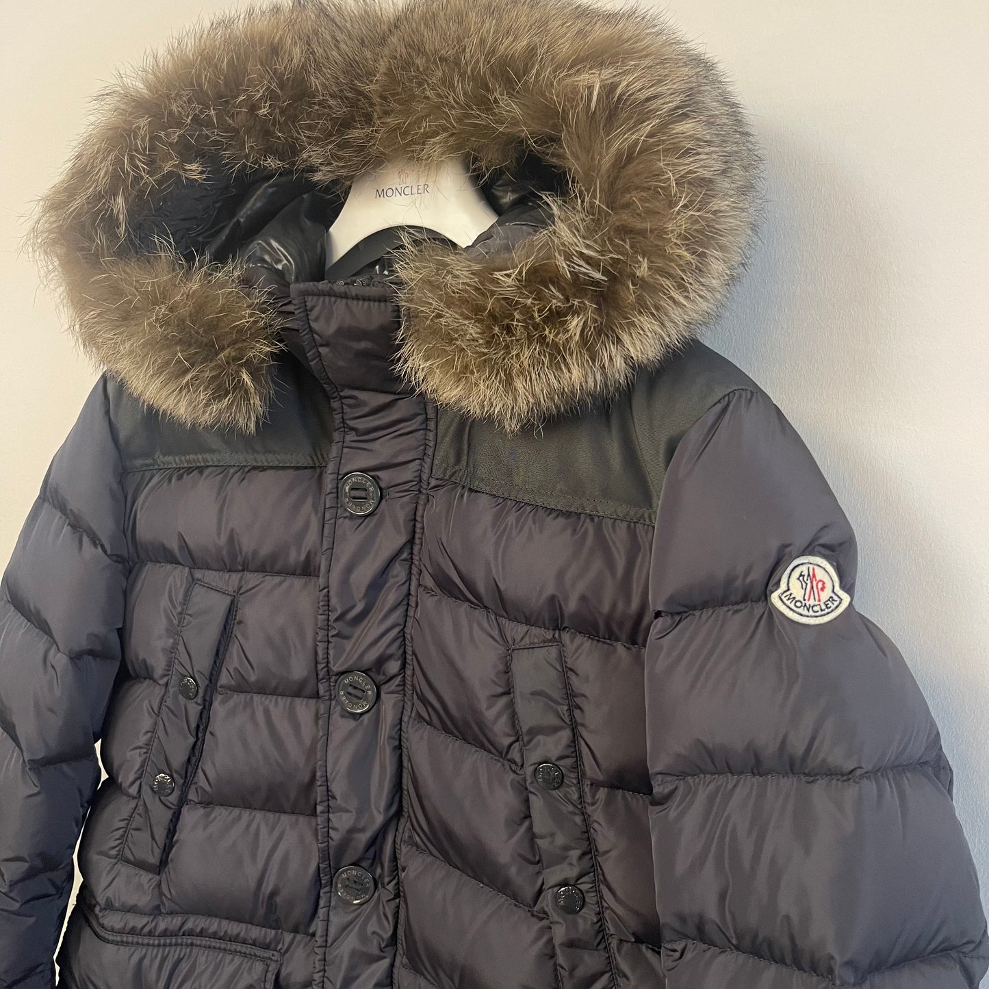 Moncler Charente Fur Down Parka - Size 2