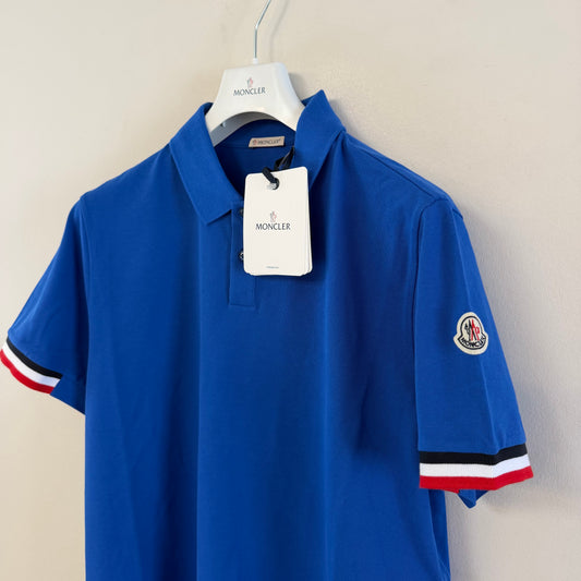 Moncler Mens Polo Shirt Blue - Size XXL