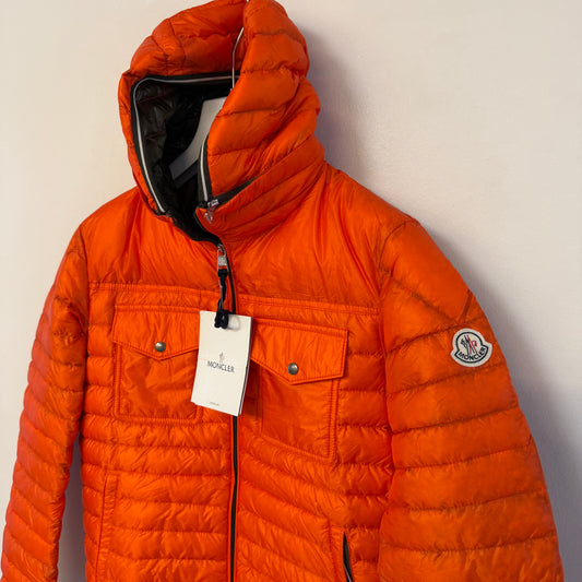 Moncler Clovis Hooded Down Jacket - Size 0