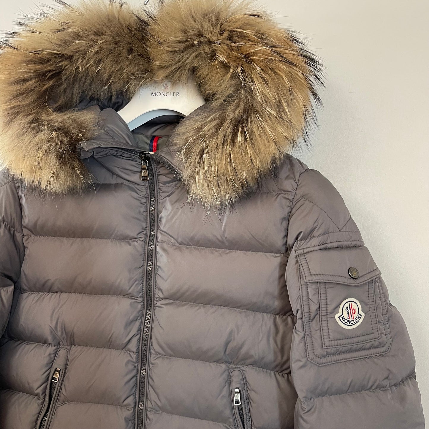 Moncler Byron Fur Down Jacket - Age 14