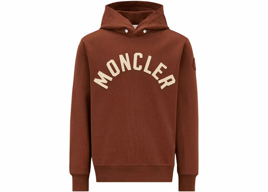 Moncler Arch Logo Hoodie Brown - Size L
