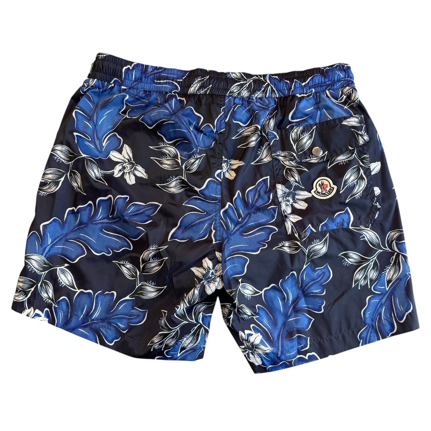 Moncler Mens Swim Shorts Navy Floral Print - Sizes L & XL