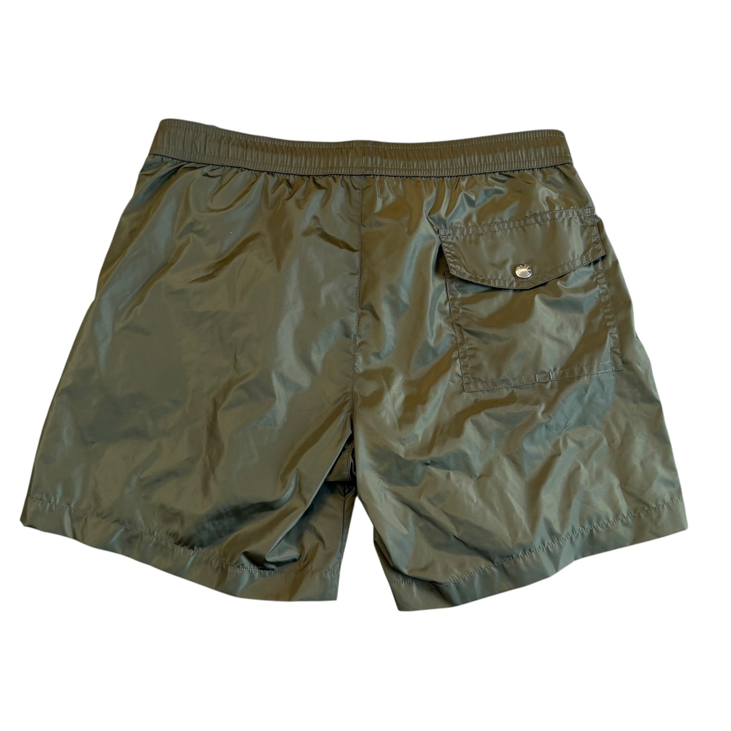 Moncler Mens Swim Shorts Olive Green - Size M
