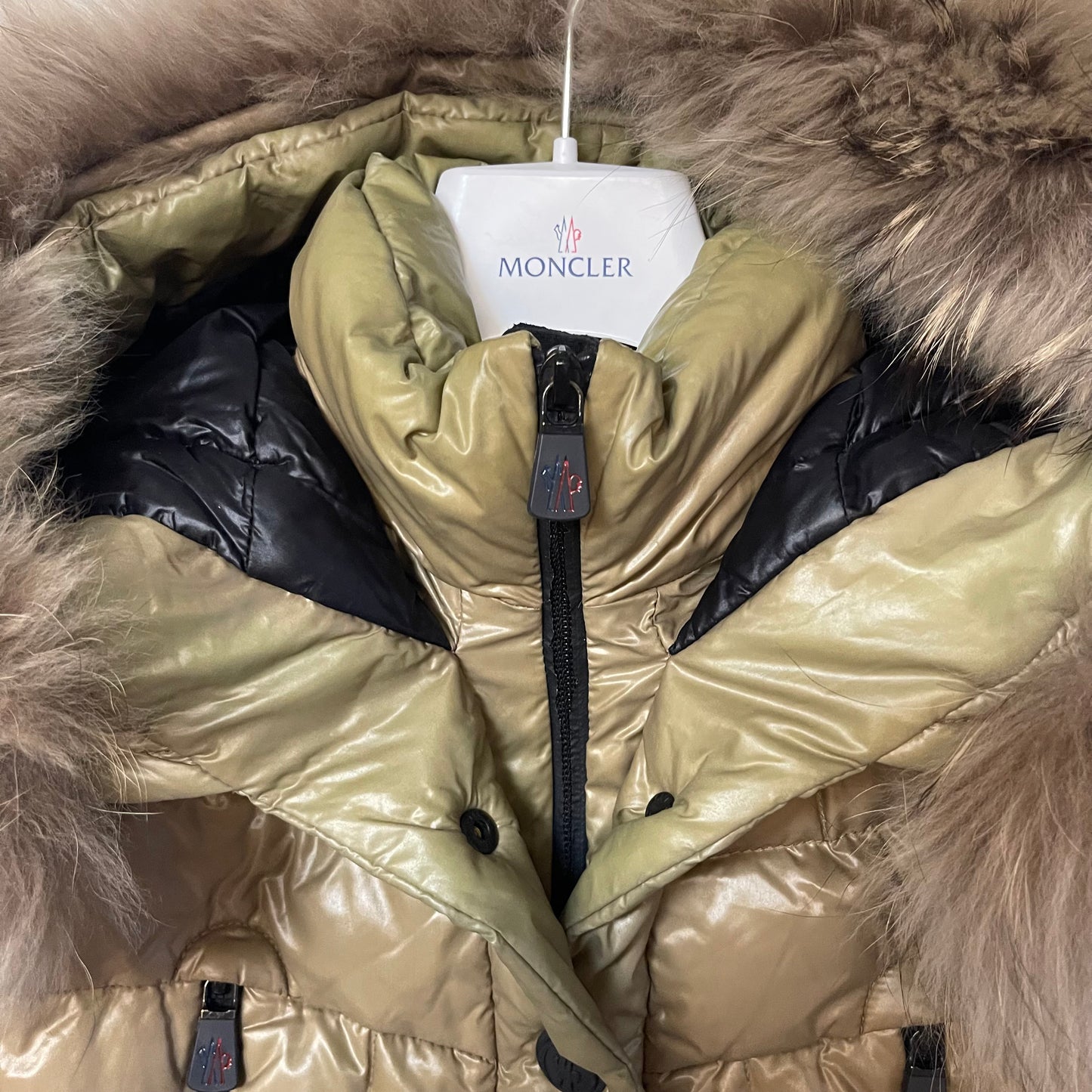 Moncler Ladies Grenoble Bever Fur Down Jacket - Size 0