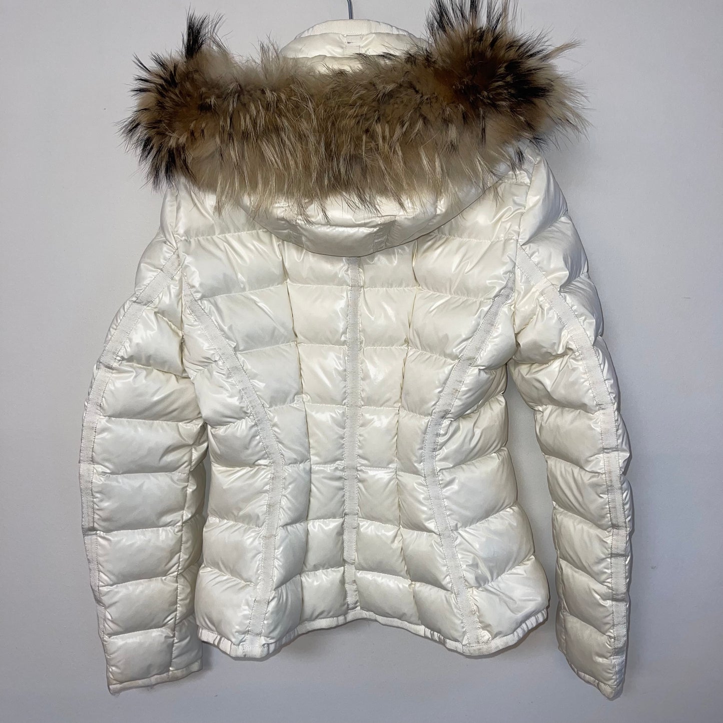 Moncler Ladies Armoise Fur Down Jacket - Size S