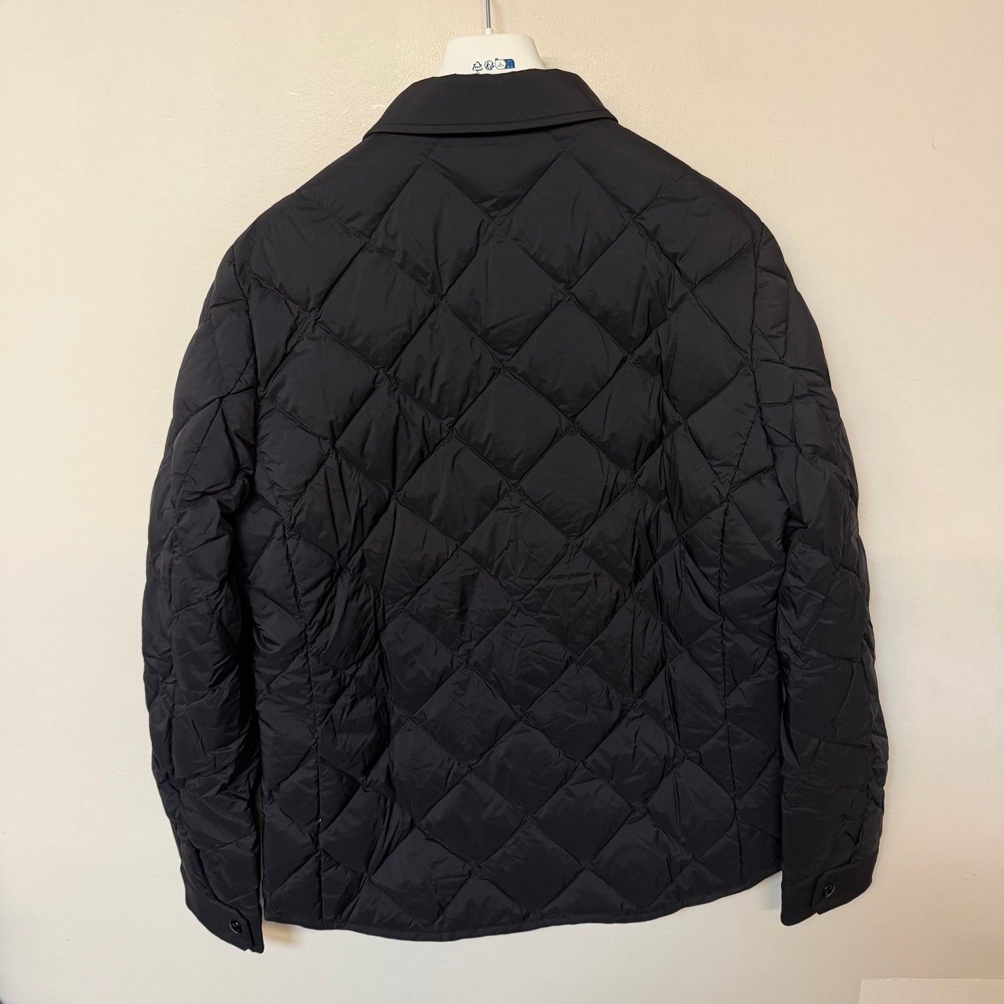 Moncler Diamond Quilted Down Shirt Jacket Black - Size 4