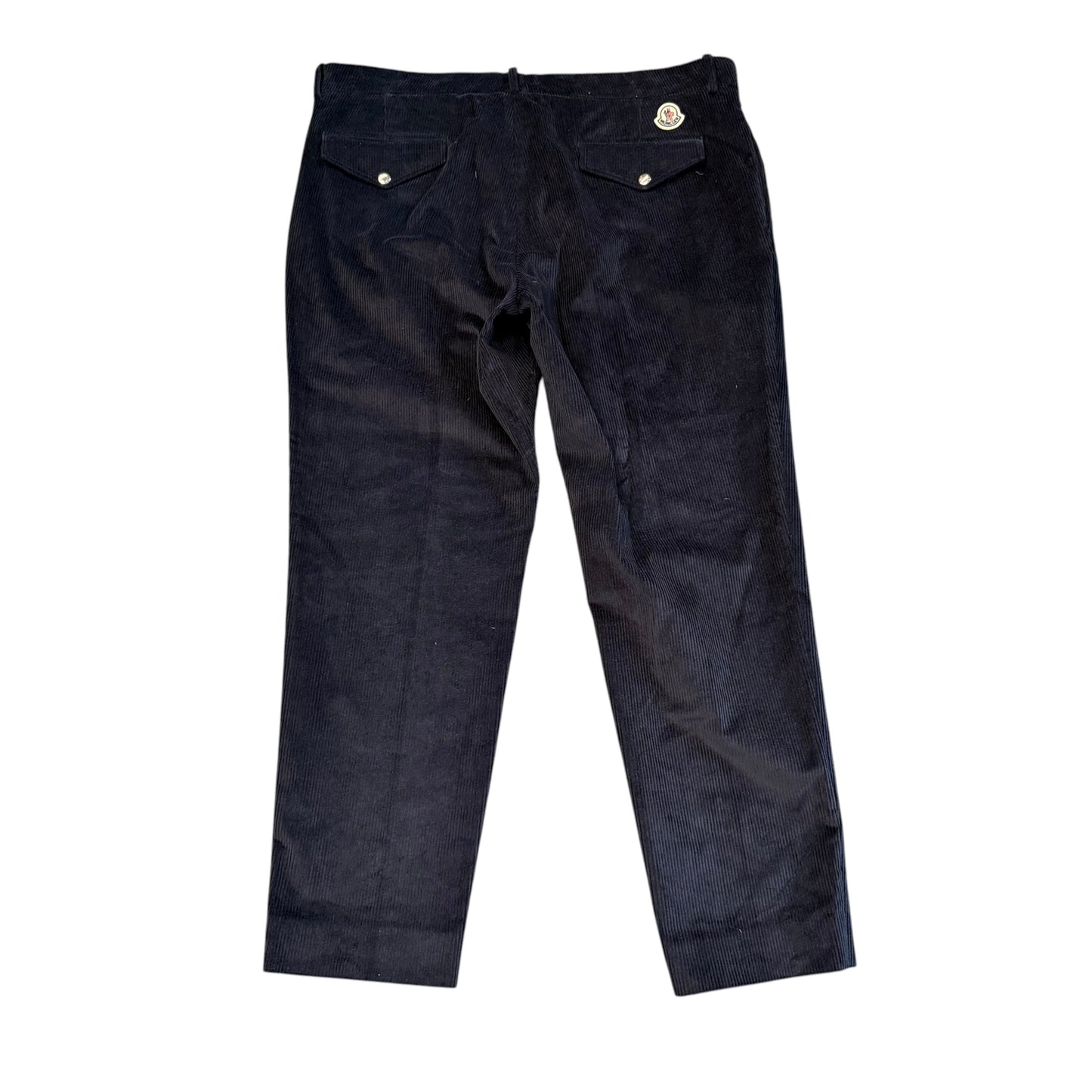 Moncler Mens Corduroy Trousers Navy - Size 56