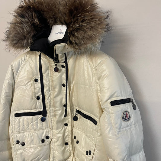Moncler Ladies Georgia Fur Down Jacket - Size 0