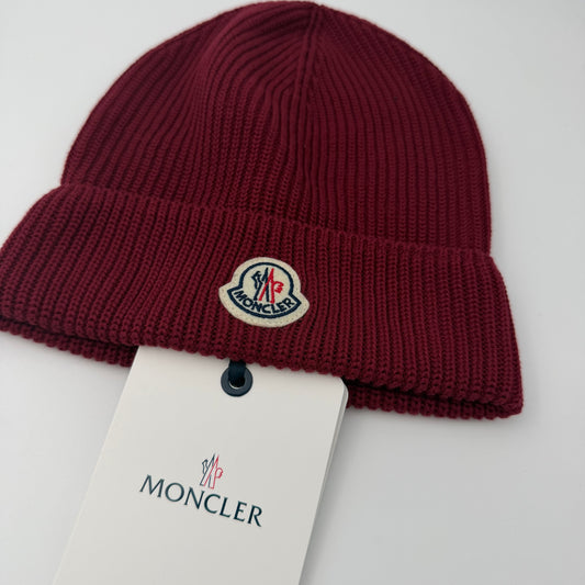Moncler Cotton Beanie Burgundy