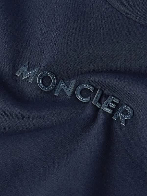 Moncler Mens Leather Logo Tshirt