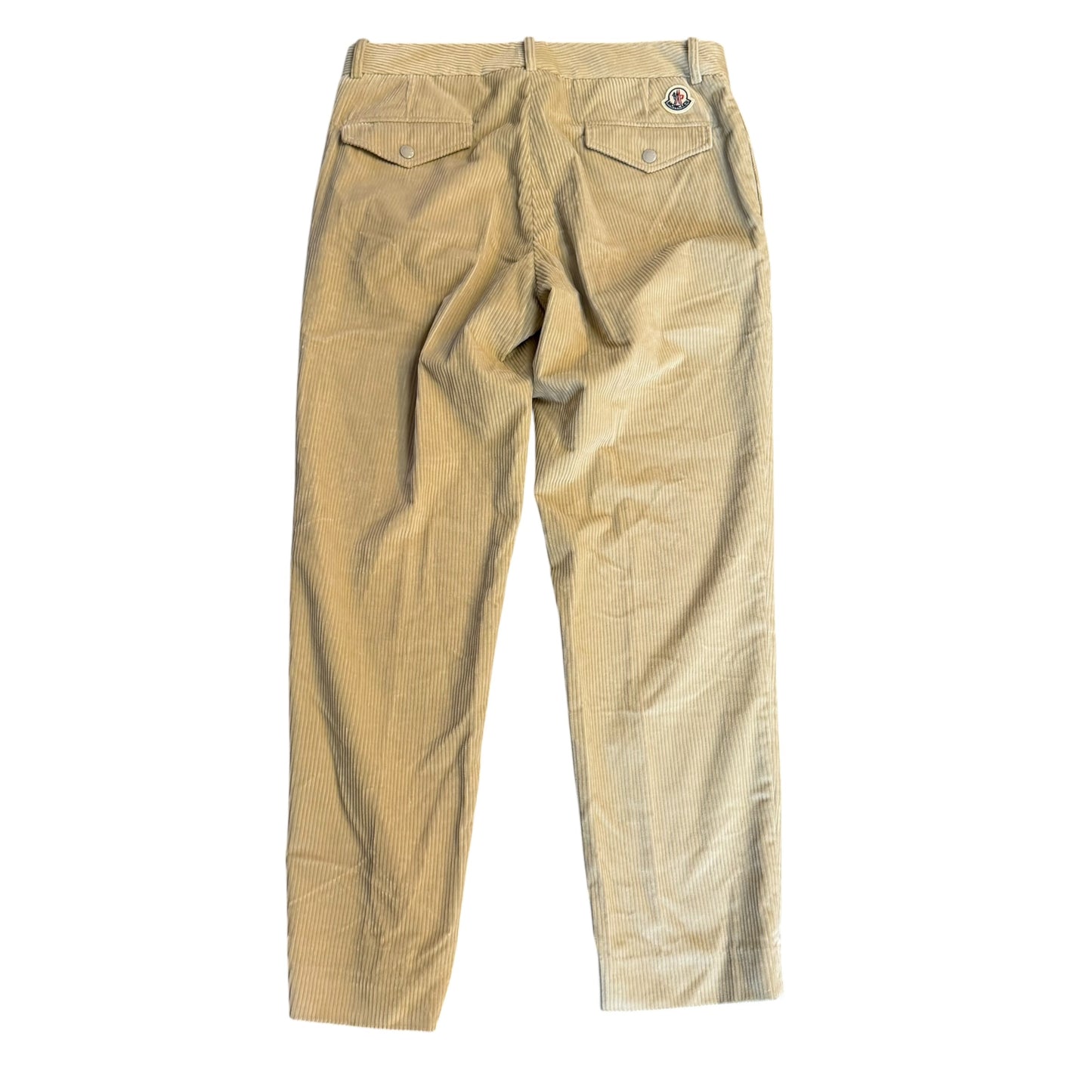Moncler Mens Corduroy Trousers Beige - Size 48