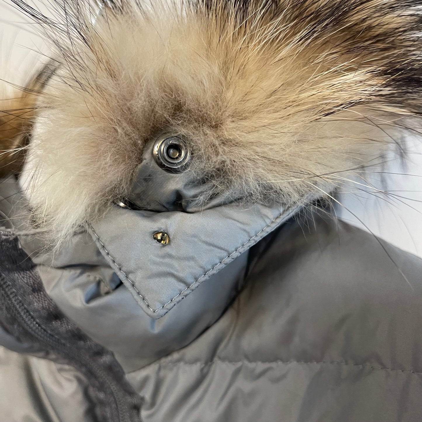 Moncler Ladies Angers Fur Down Jacket - Size 1