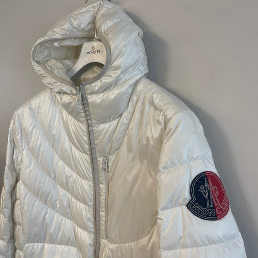 Moncler Hissu Hooded Down Jacket - Size 4