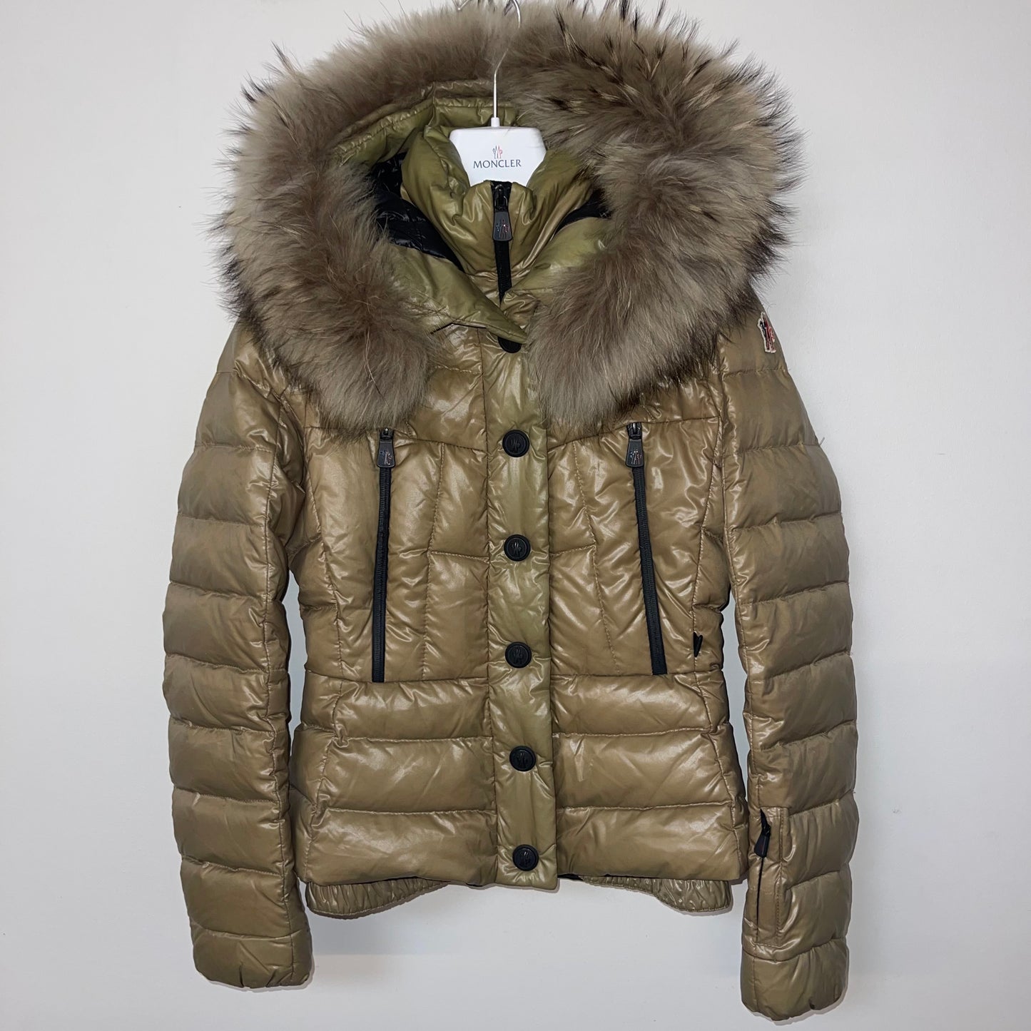 Moncler Ladies Grenoble Bever Fur Down Jacket - Size 0