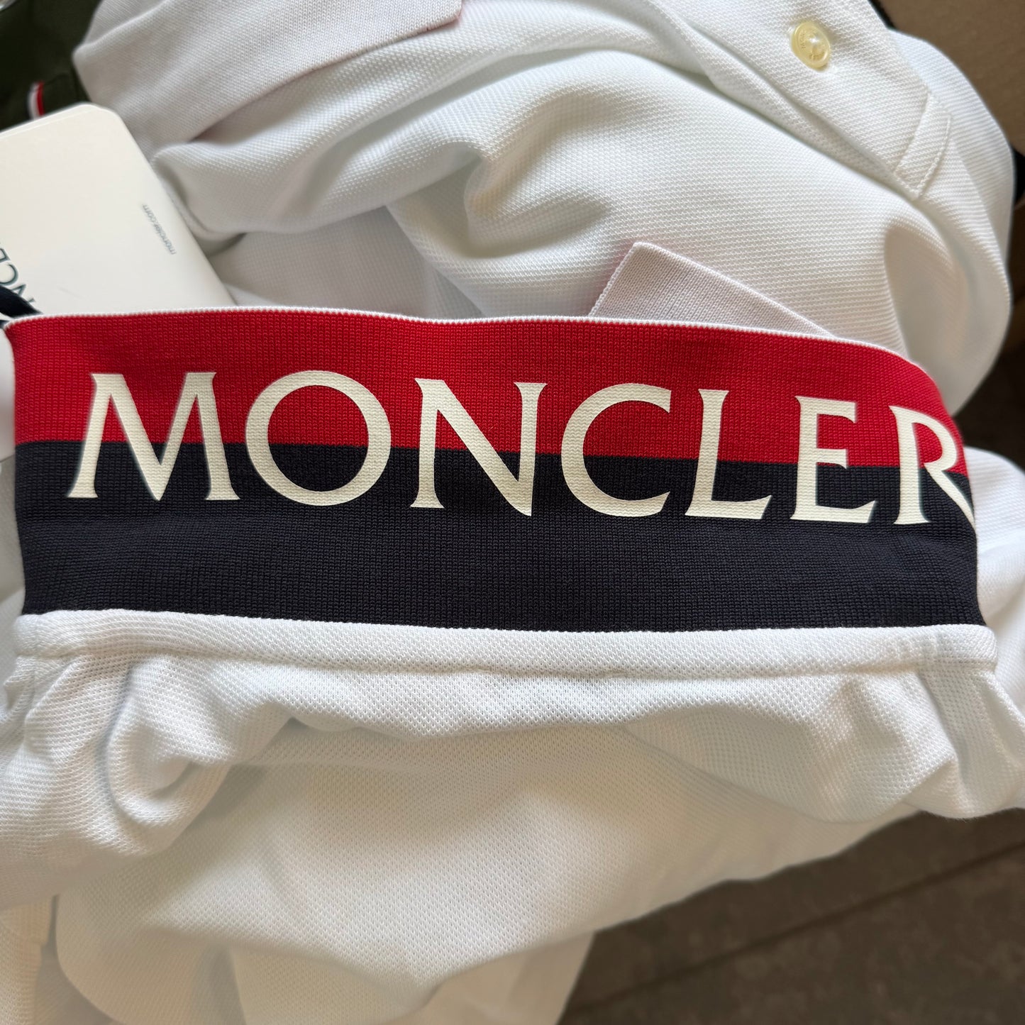 Moncler Mens Polo Shirt White - Sizes XXL & XXXL