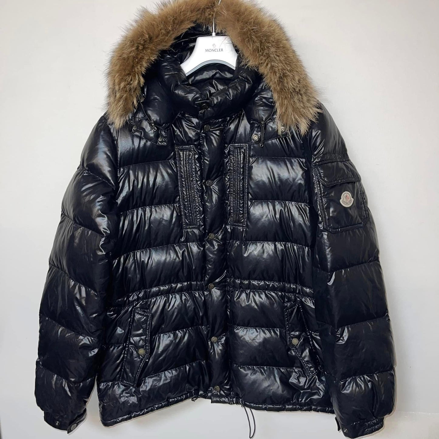 Moncler Mens Rod Fur Down Jacket - Size 6