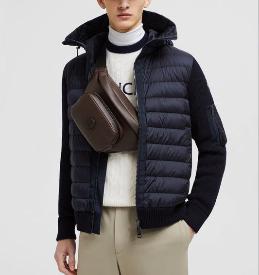 Moncler Mens Padded Cardigan Navy - Size L & XL