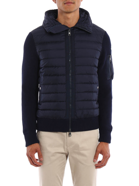 Moncler Mens Padded Cardigan Navy