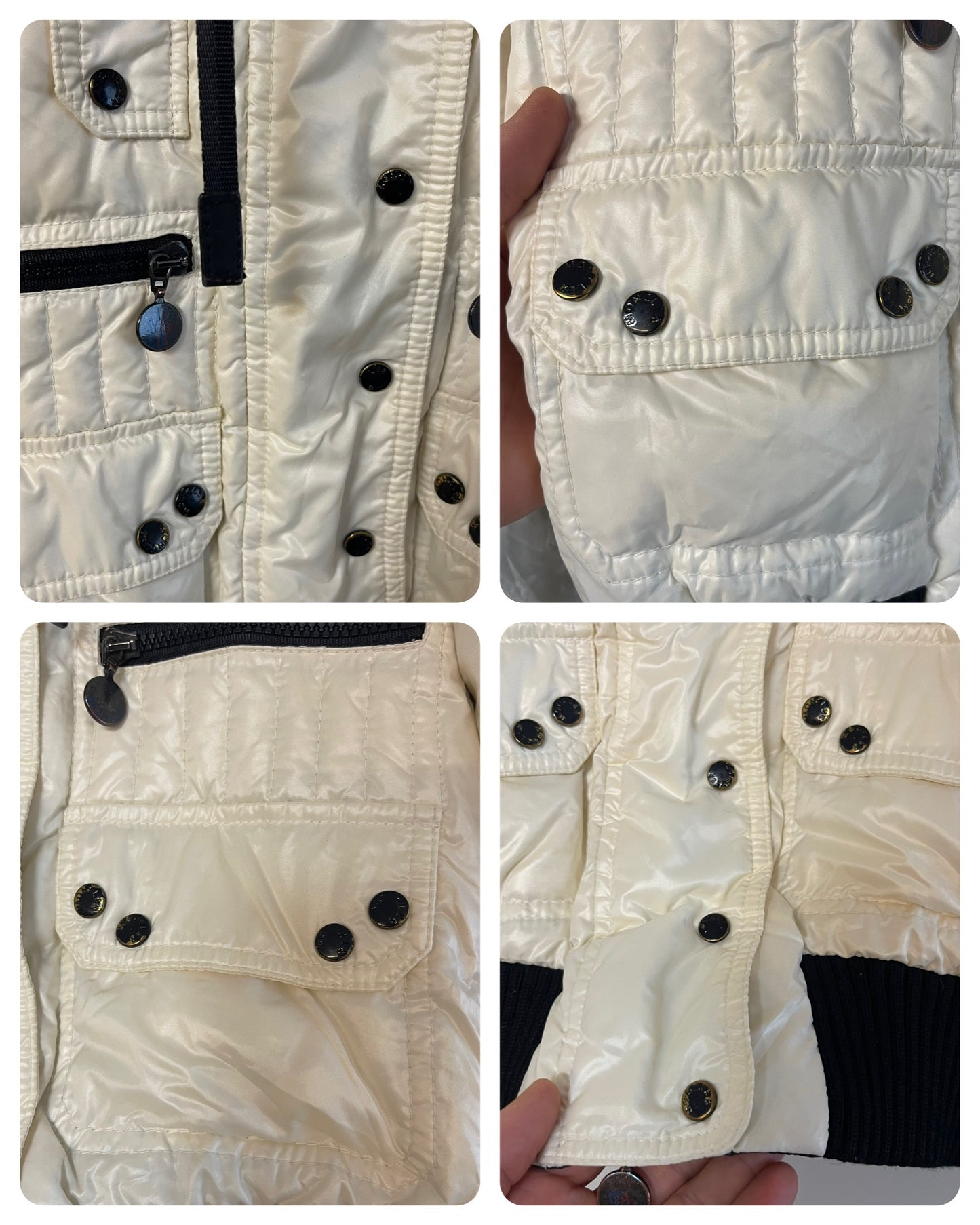 Moncler Ladies Georgia Fur Down Jacket - Size 0