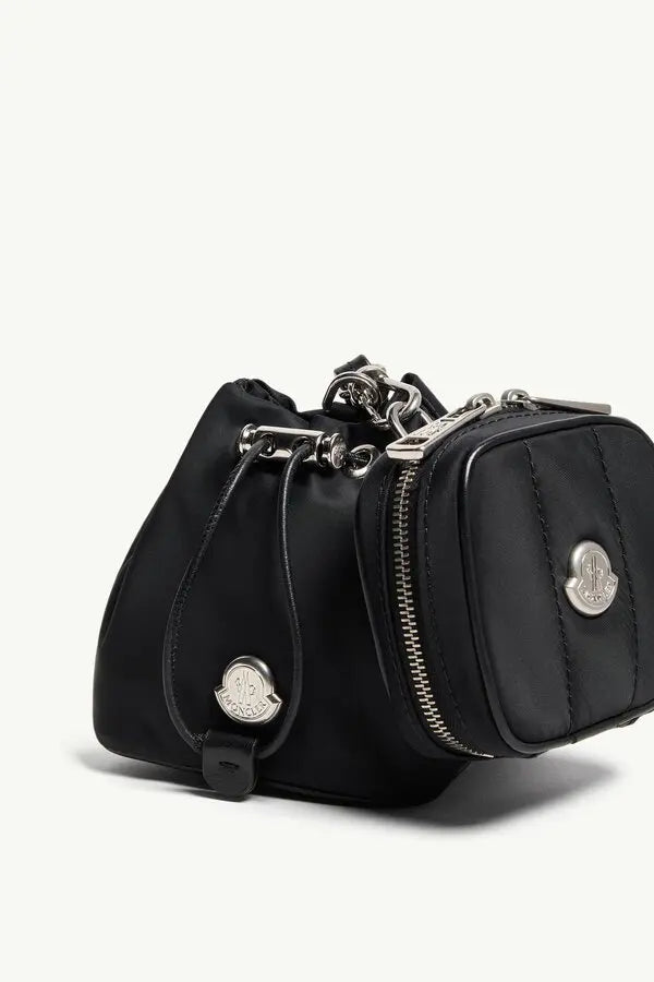 Moncler Ladies Double Pouch Bag Black