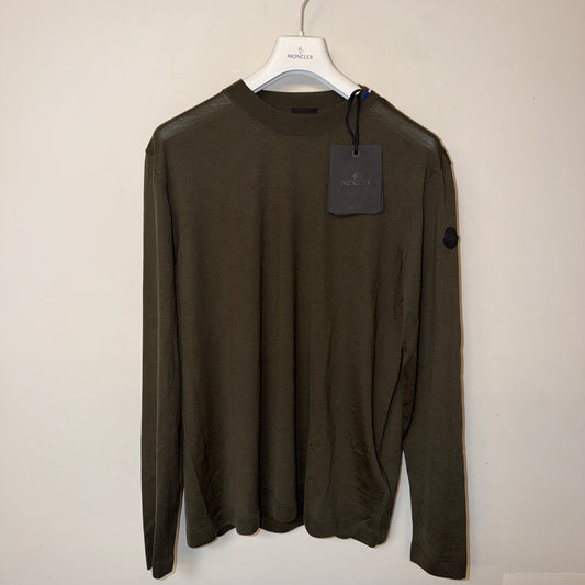 Moncler Woolen “Matt Black” Sweater Khaki - Size XXL