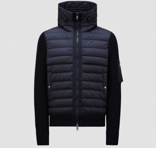 Moncler Mens Padded Cardigan Navy