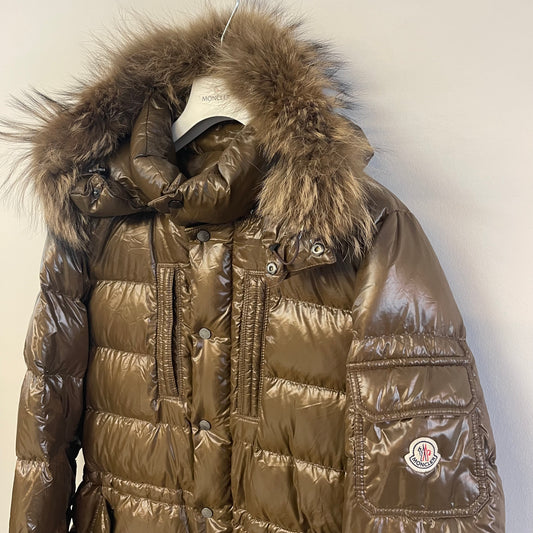 Moncler Mens Rod Fur Down Jacket - Size 5