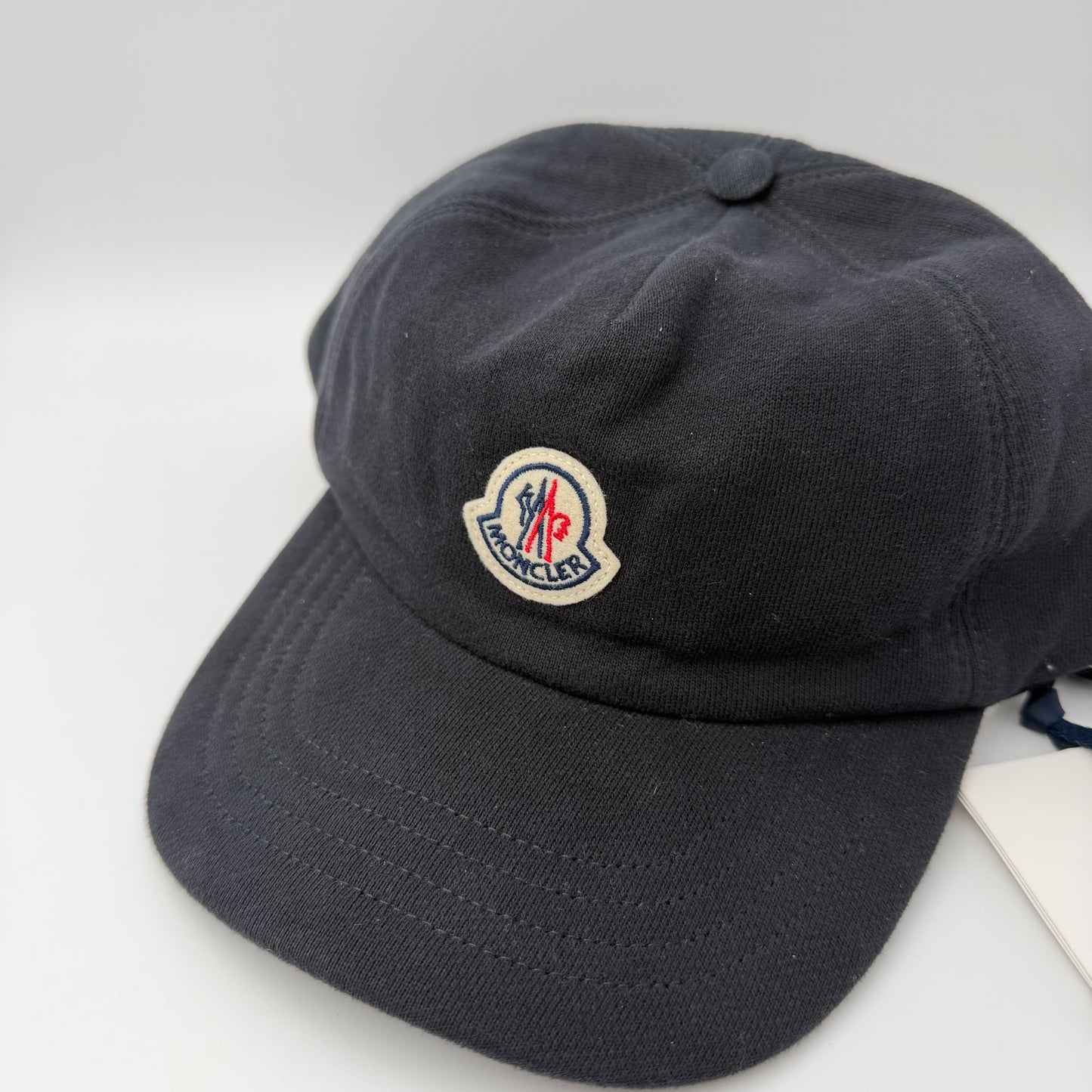 Moncler Thick Cotton Baseball Cap Navy
