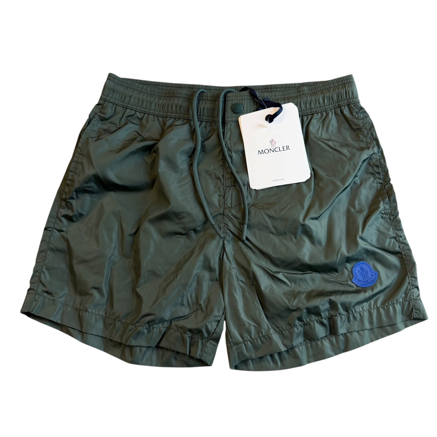 Moncler Mens Swim Shorts Olive Green - Sizes S & M