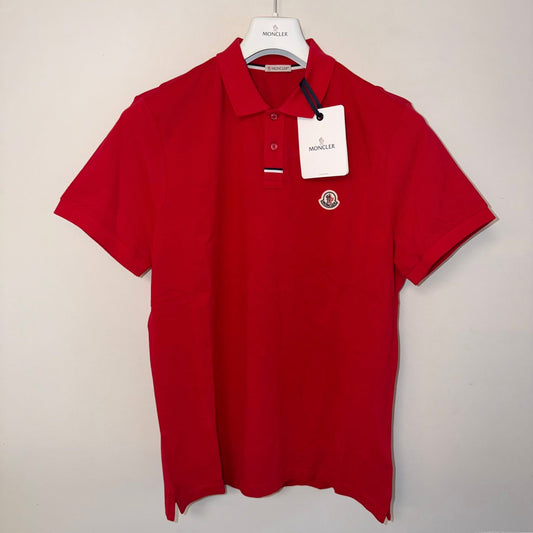 Moncler Mens Polo Shirt Red - Size XXL