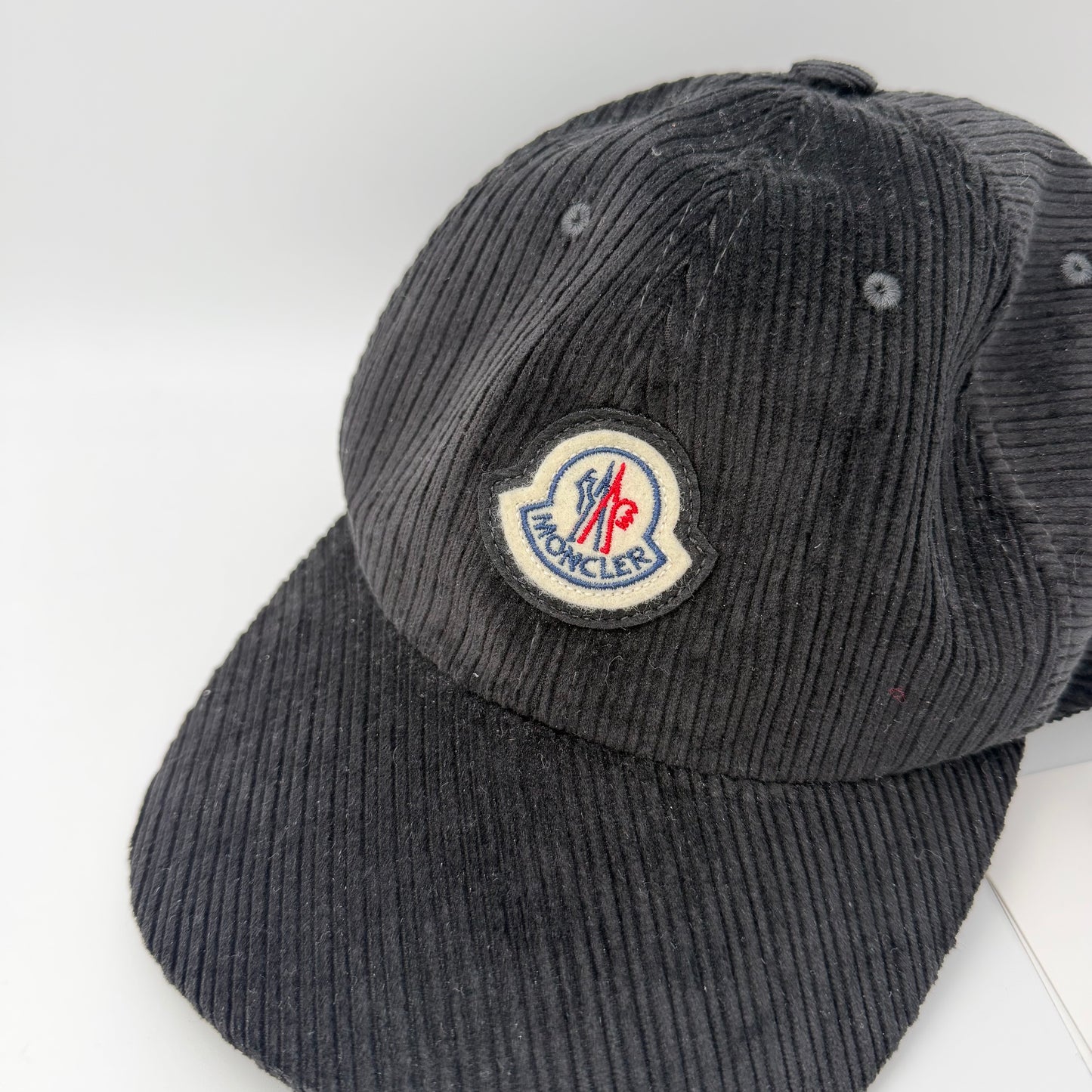 Moncler Corduroy Baseball Cap Black