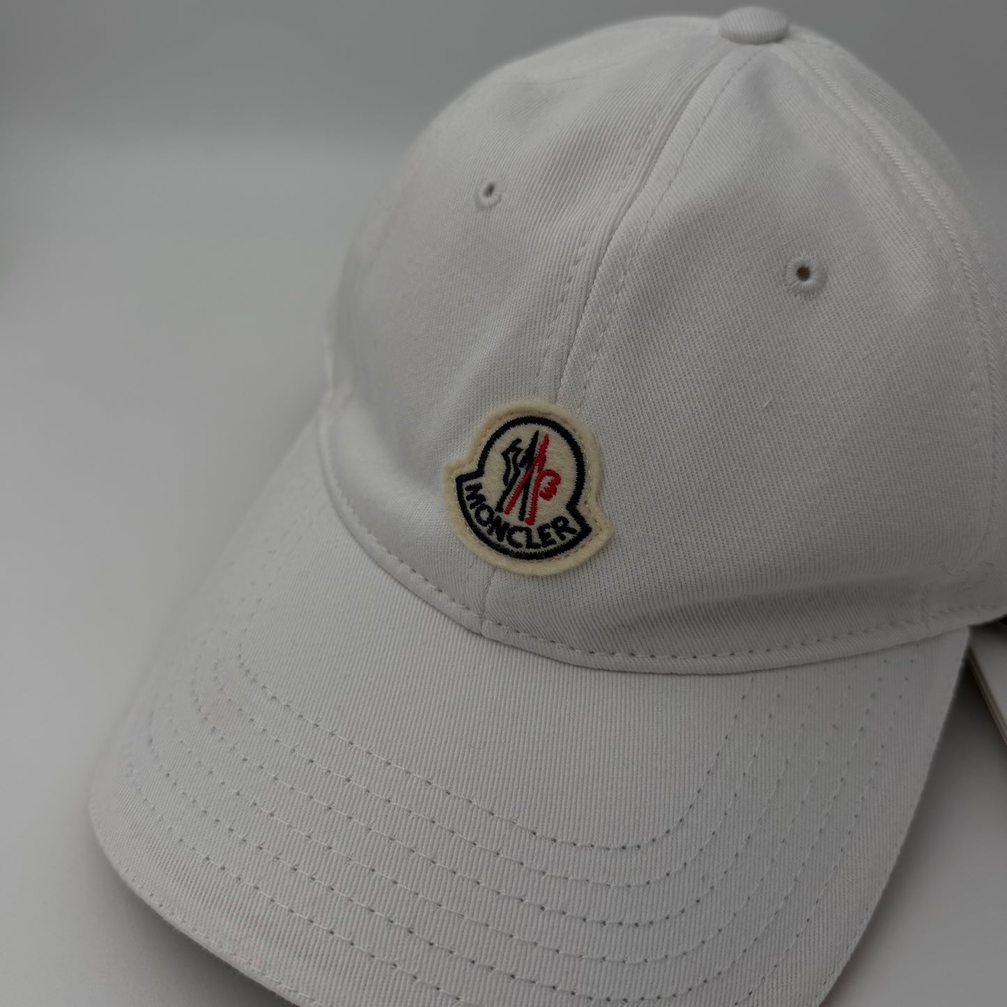 Moncler Logo Baseball Cap White
