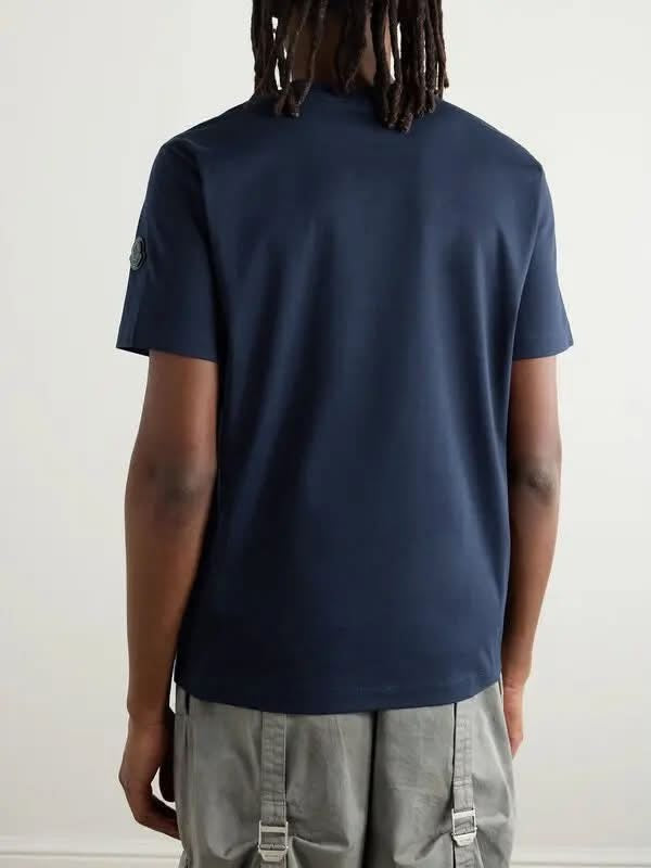 Moncler Mens Leather Logo Tshirt