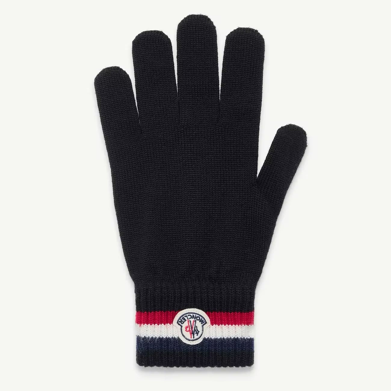 Moncler Tricolour Wool Gloves Black - Sizes L & XL