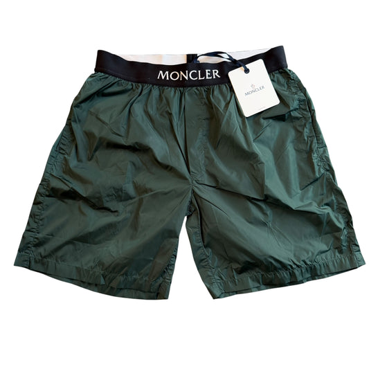 Moncler Mens Swim Shorts Dark Green - Sizes L