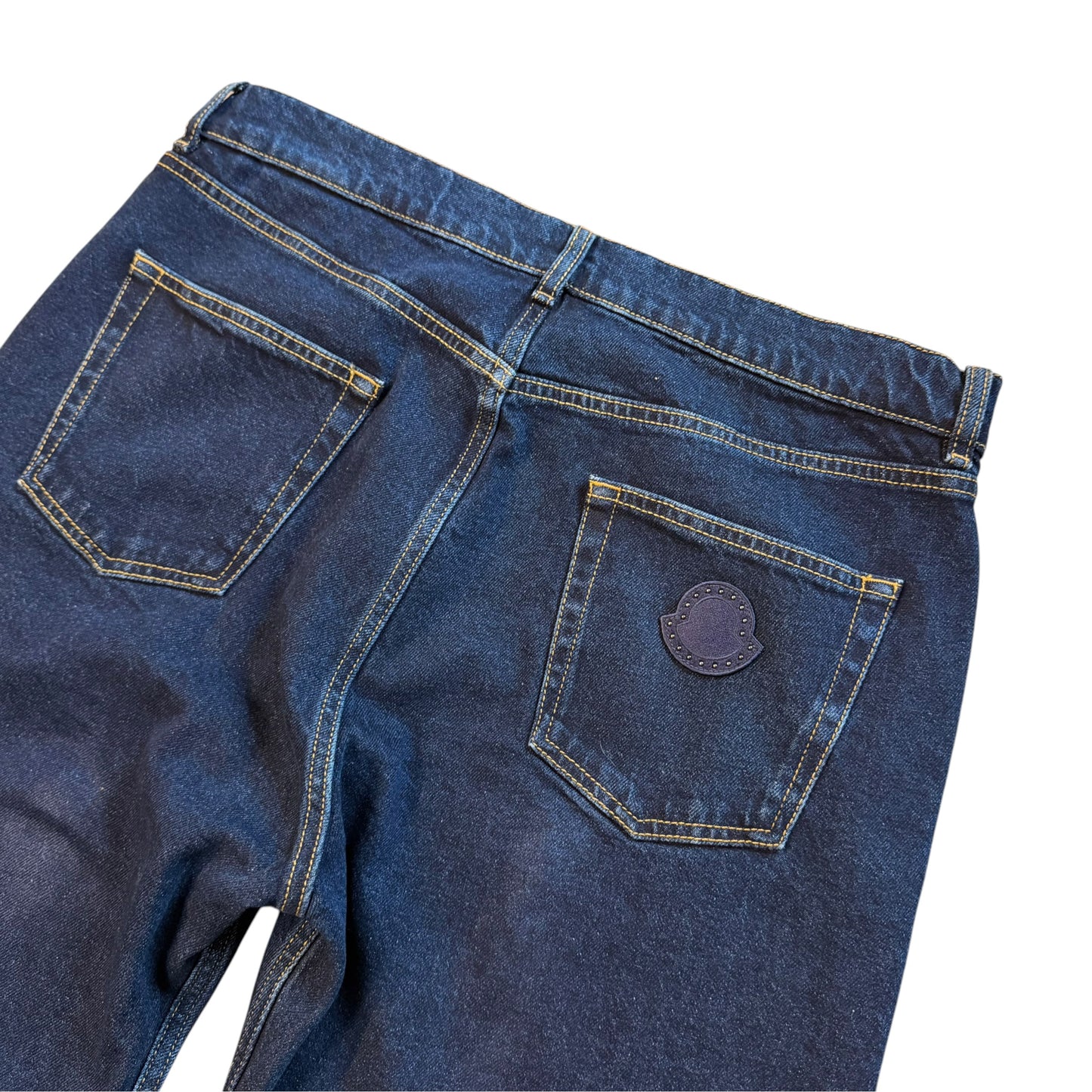 Moncler Straight Leg Denim Jeans Dark Blue - Sizes 50 & 52
