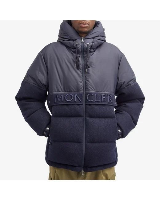 Moncler Andres Woolen Down Jacket - Size 6