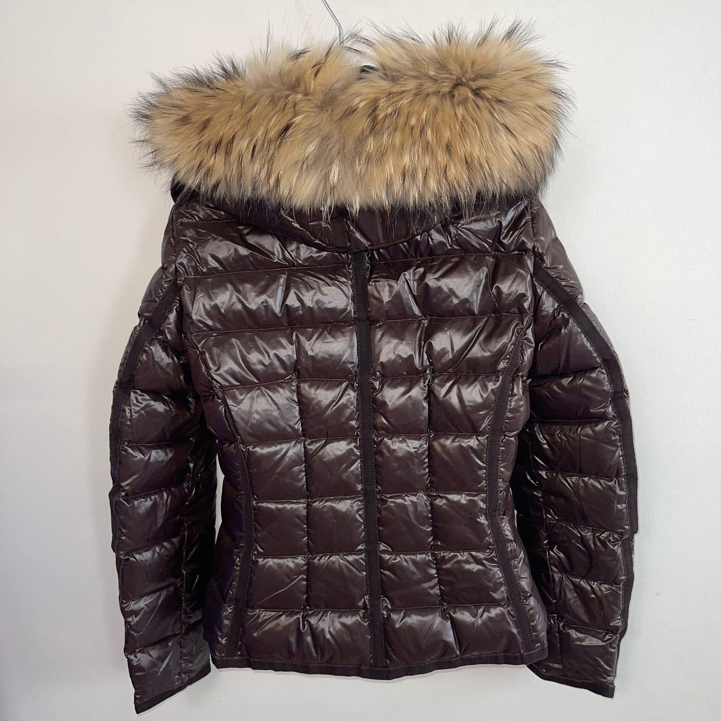 Moncler Ladies Armoise Fur Down Jacket - Size 1