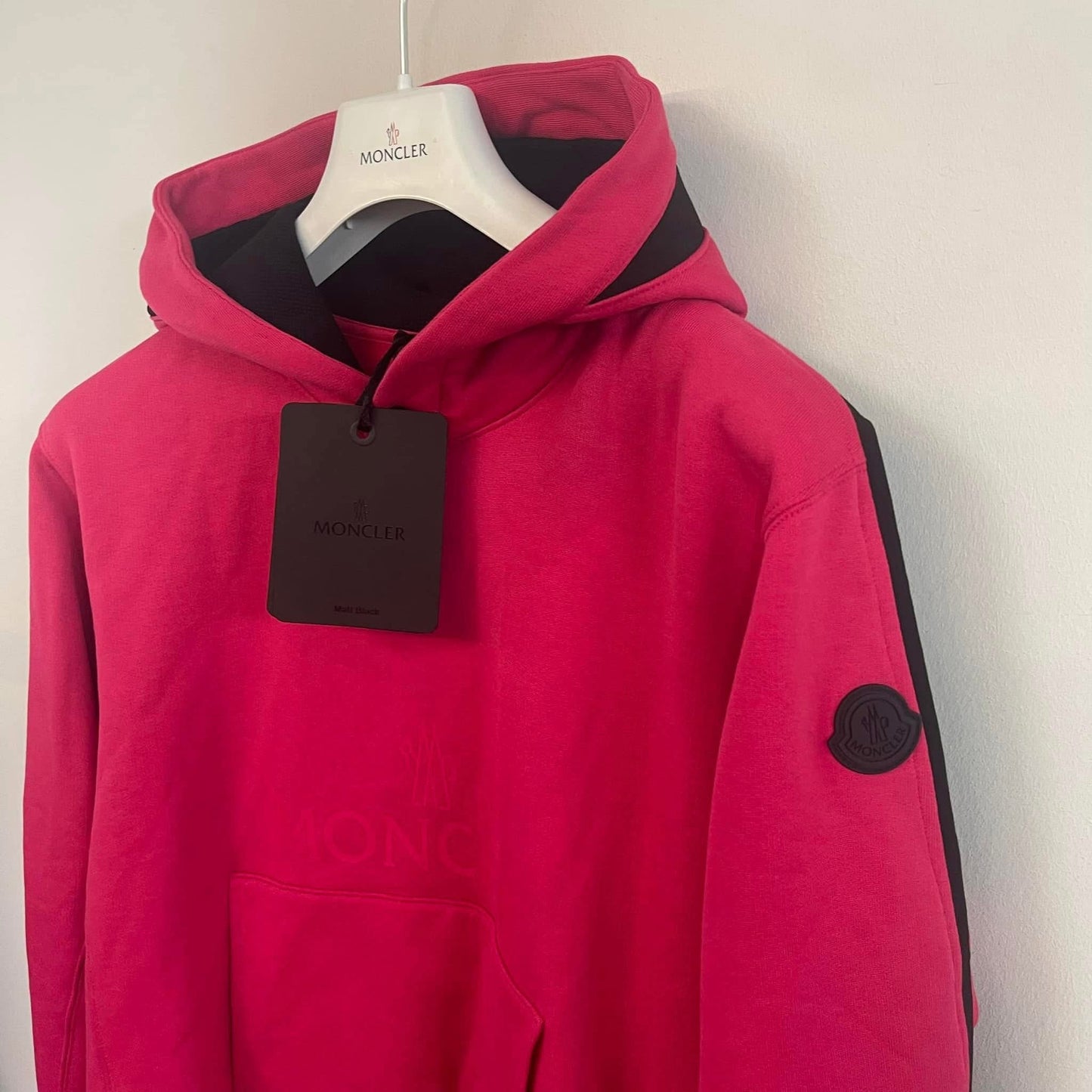 Moncler Unisex Matt Black Hoodie - Size M