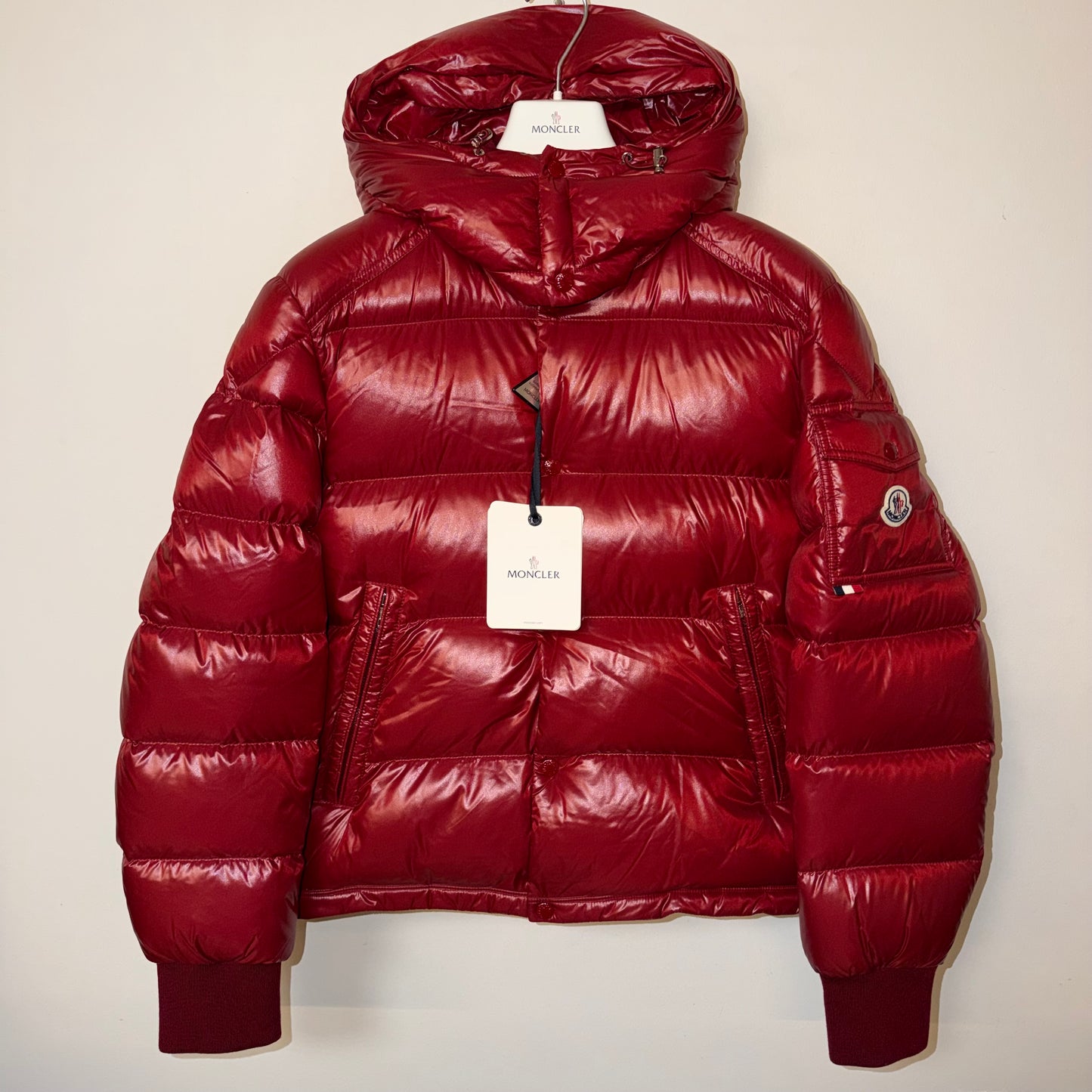 Moncler Maljasset Down Jacket Burgundy - Size 2