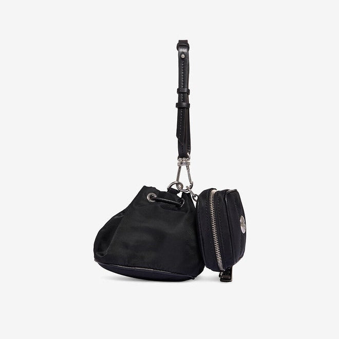 Moncler Ladies Double Pouch Bag Black