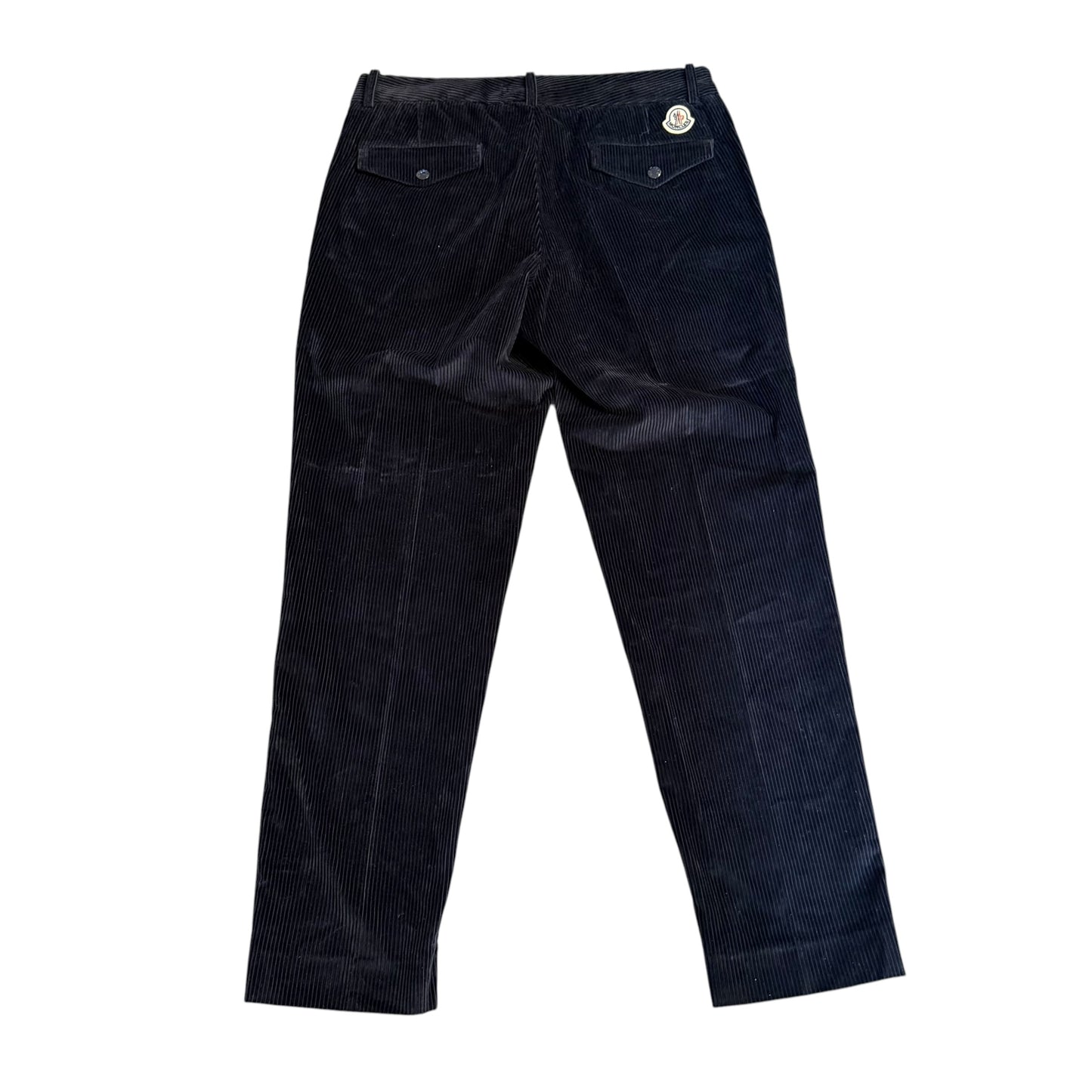 Moncler Mens Corduroy Trousers Navy - Size 48