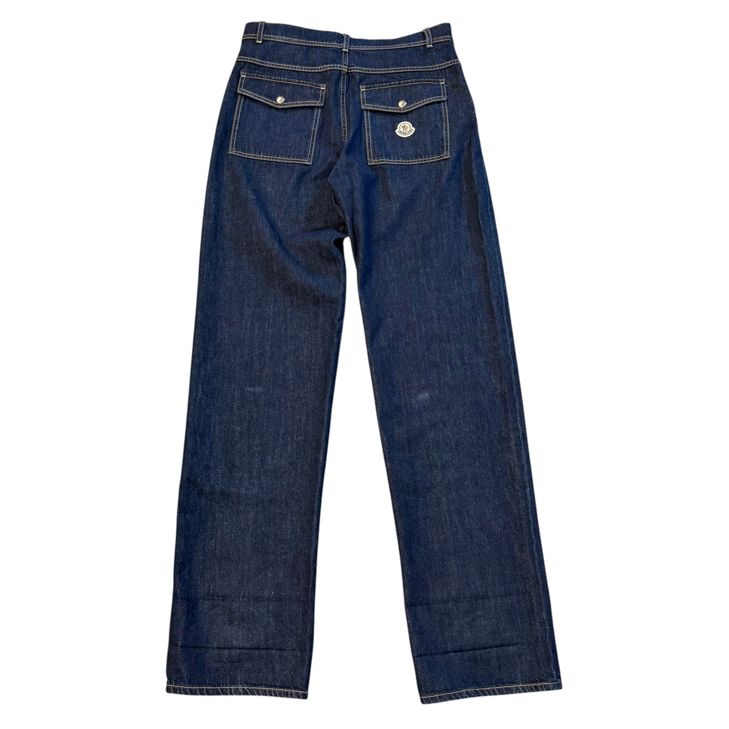 Moncler Straight Leg Denim Jeans Dark Blue - Size 48