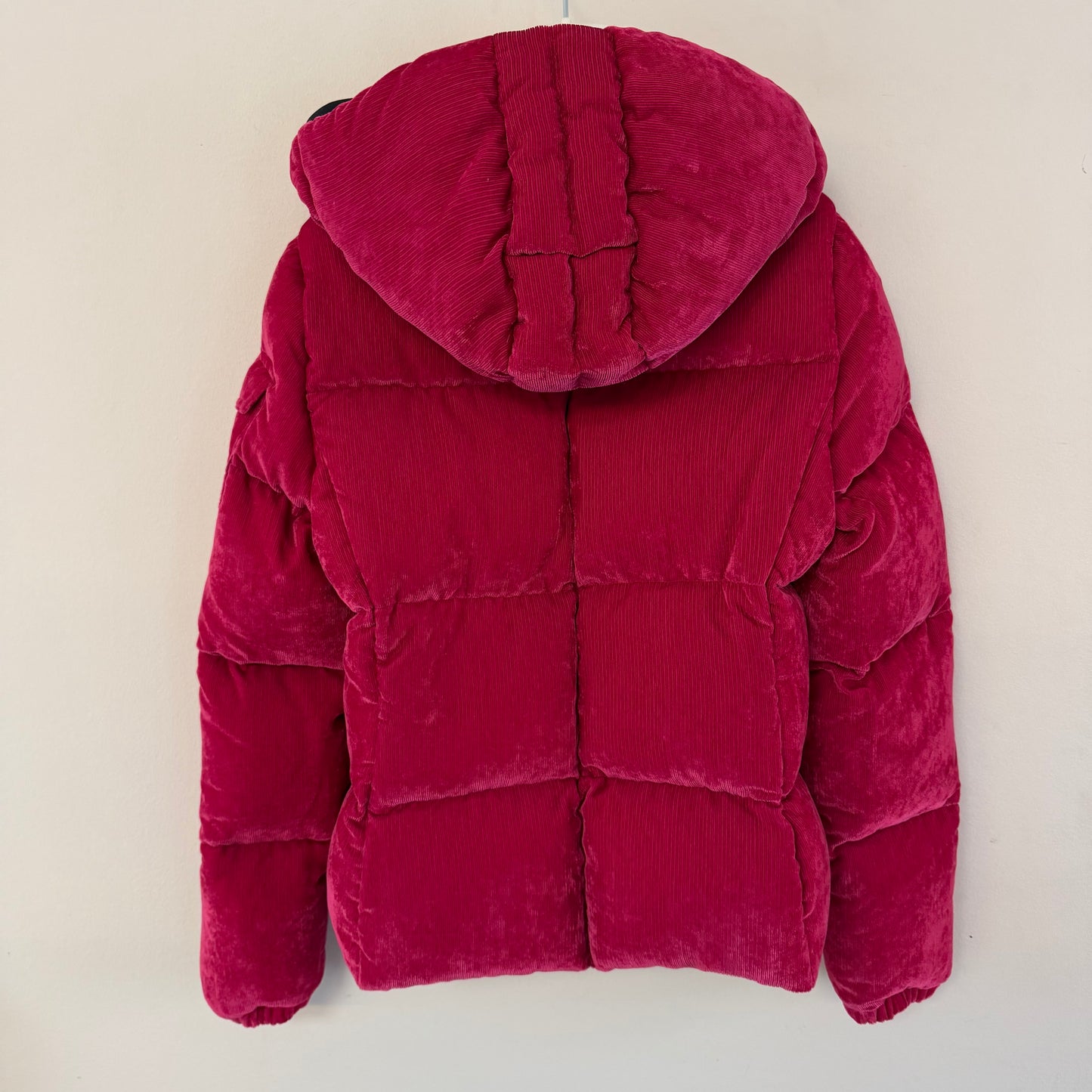 Moncler Ladies Fourmi Velvet Down Jacket Pink - Size 2