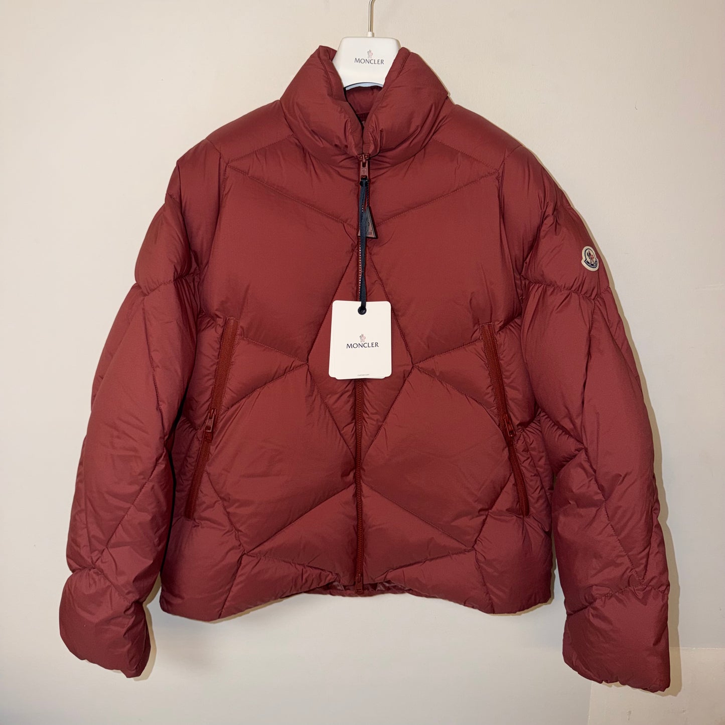 Moncler Vardar Down Jacket Burgundy - Sizes 3 & 4