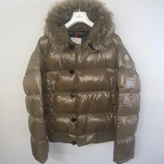 Moncler Mens Bulgare Fur Down Jacket - Size 4